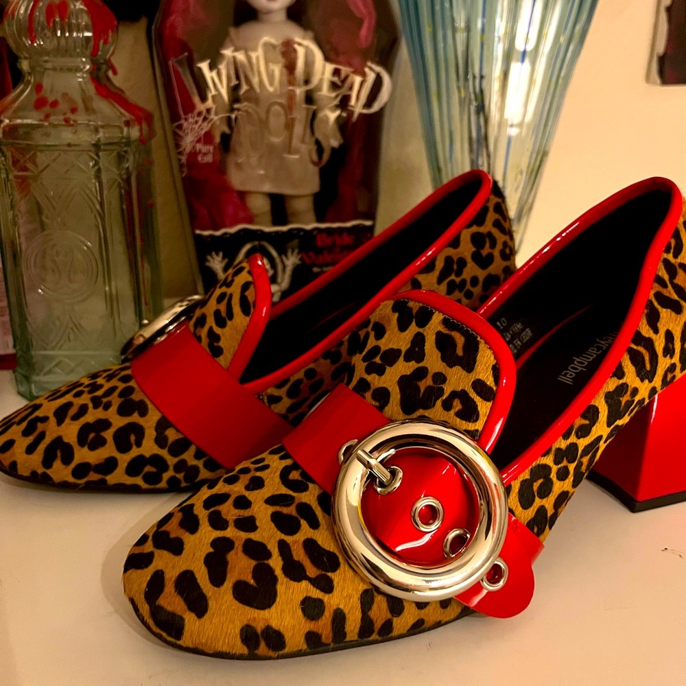 Jeffery Campbell leopard print loafers